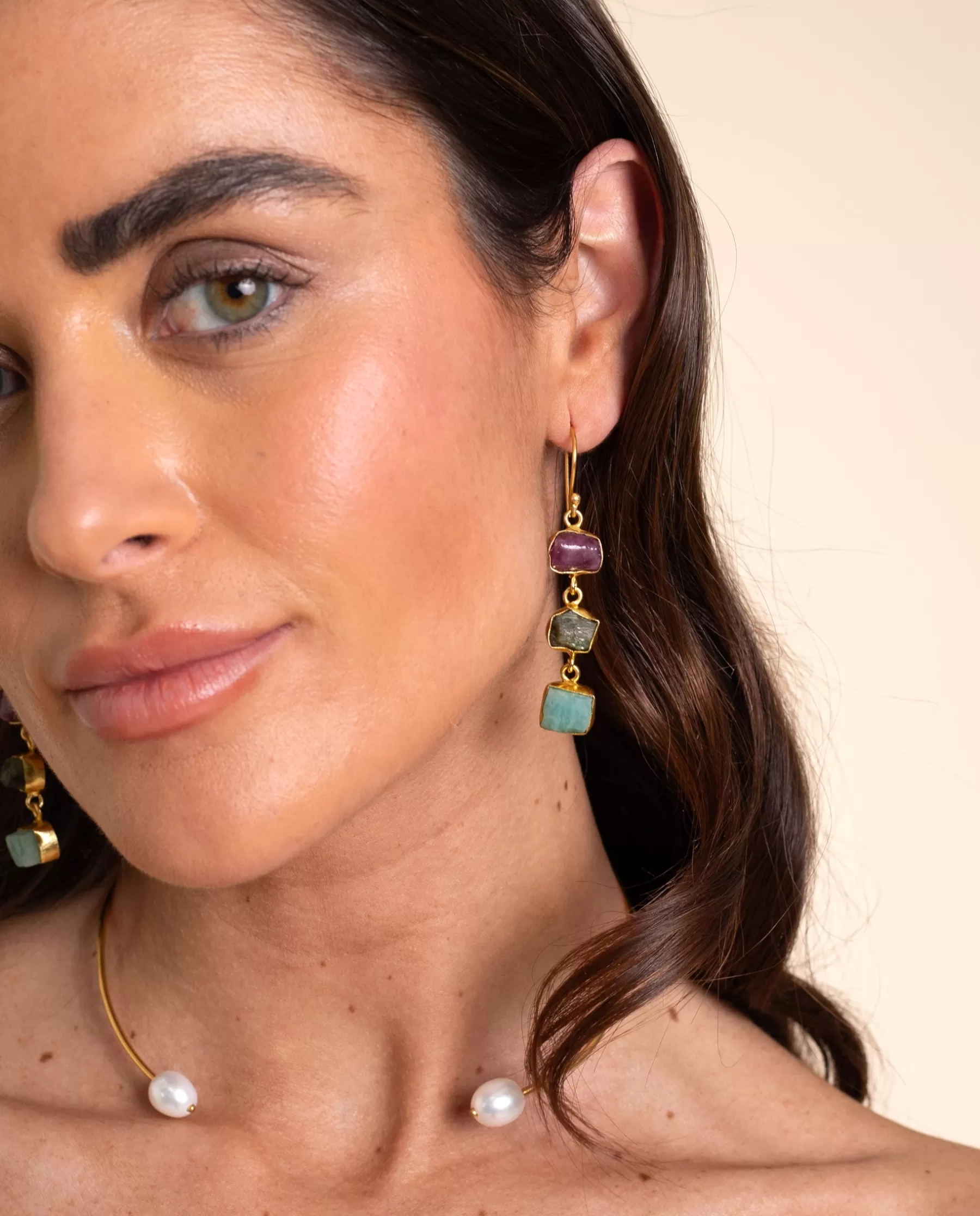 THE-ARE PENDIENTES TRINITY COLORS · BAÑO ORO* Pendientes