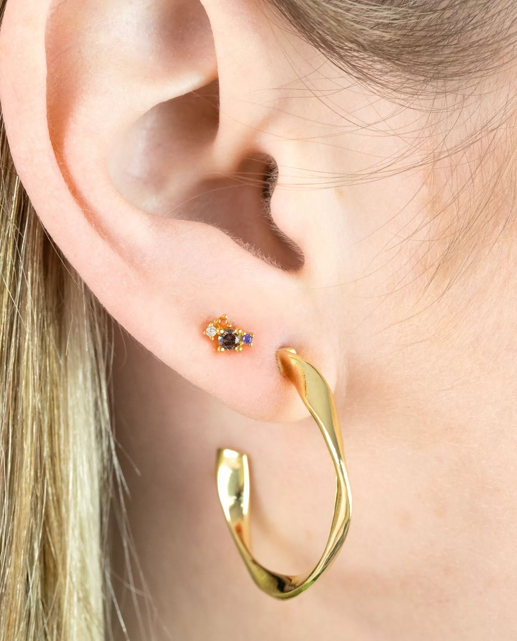 THE-ARE PIERCING SHINY COLORS · PLATA BAÑO ORO* Pendientes Sueltos | Pendientes